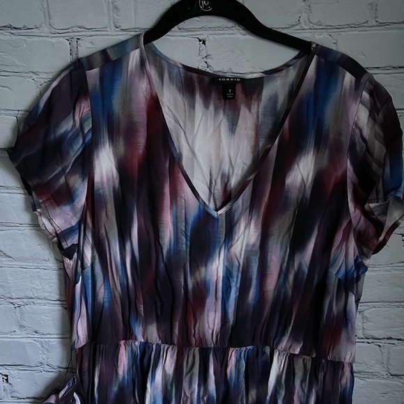 Torrid Multicolor Tie Dye Midi Dress Torrid Size 1 14/16 1X - Picture 2 of 4